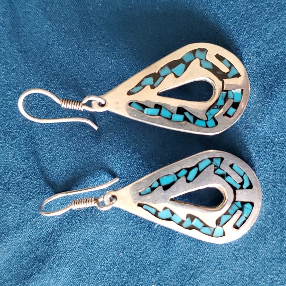 Mexican Silver earrings, never worn.